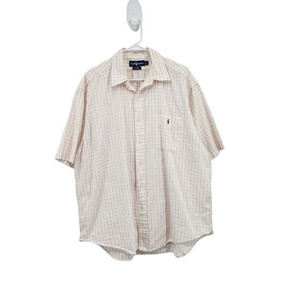 Ralph Lauren Men's 100% Cotton Windowpane Button Down Shirt - L - Picture 1 of 7